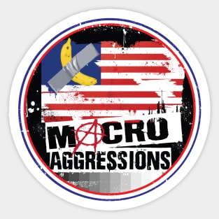 Macroaggressions Circle Logo Sticker